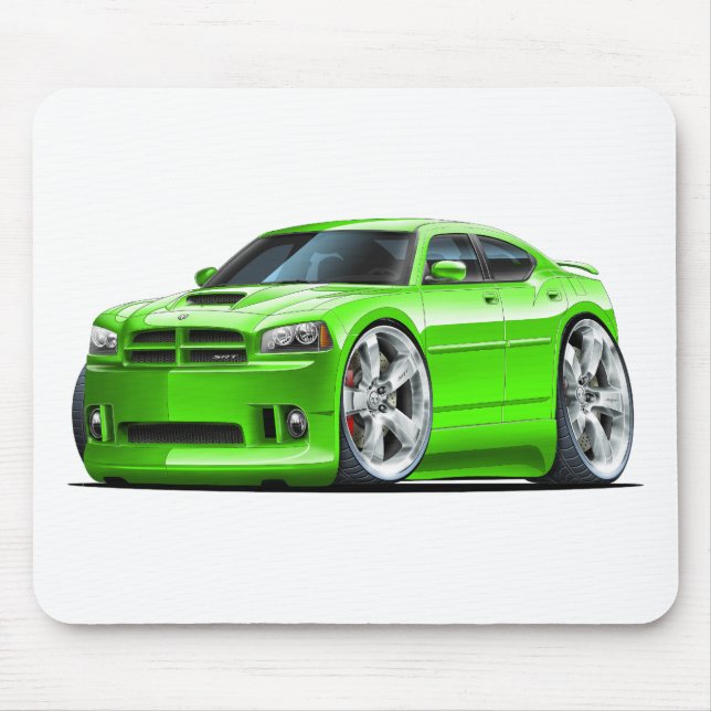 Mousepad Carro 2006-10 verde do carregador SRT8 (Frente)