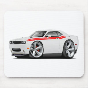Mousepad Carro 2009-11 Branco-Vermelho do RT do desafiador