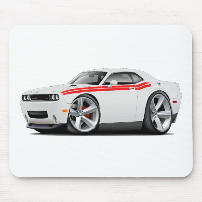 Mousepad Carro 2009-11 Branco-Vermelho do RT do desafiador (Frente)