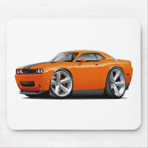 Mousepad Carro Alaranjado-Preto do desafiador SRT8