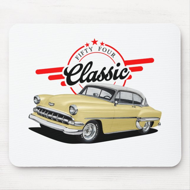 Mousepad Carro Clássico Amarelo (Frente)