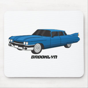 Mousepad Carro clássico azul legal 1959