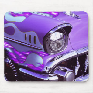 Mousepad Carro clássico: Chevrolet com capô em chamas