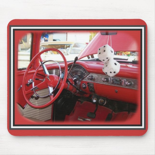 Mousepad Carro clássico com dados (Frente)