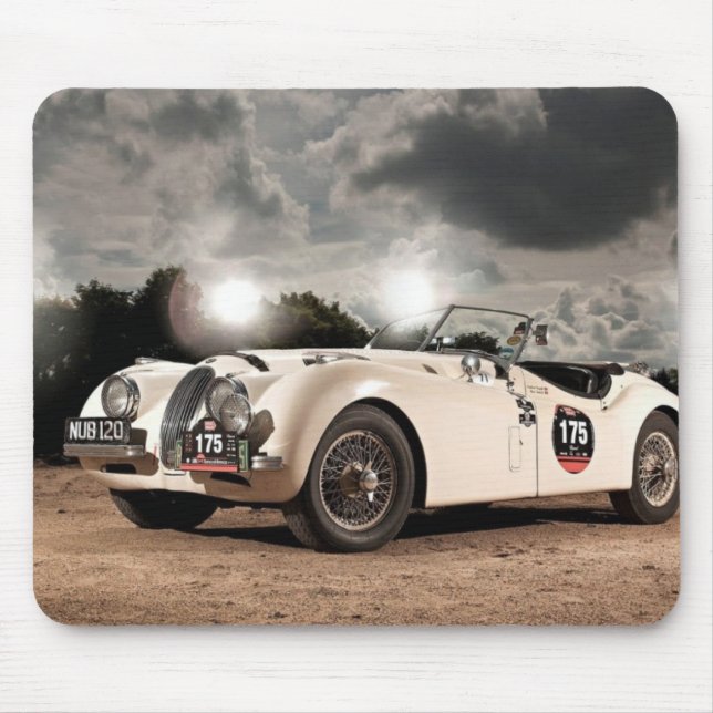 Mousepad Carro clássico de Jaguar do vintage (Frente)