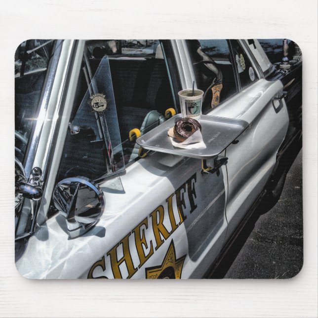 Mousepad Carro da Polícia de Vintage (Frente)