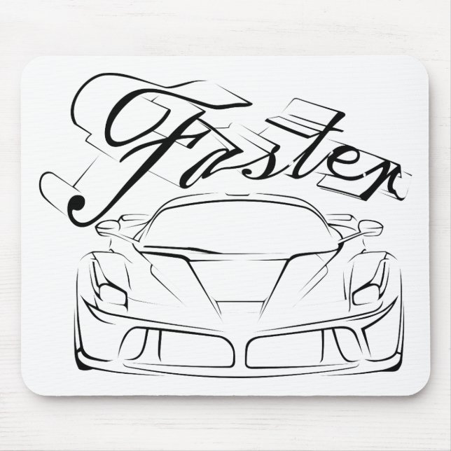 Mousepad Carro de corrida em tribais (Frente)