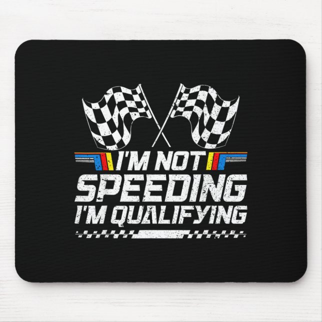 Mousepad Carro de Corrida Não Ultrapassando Estou na Qualif (Frente)