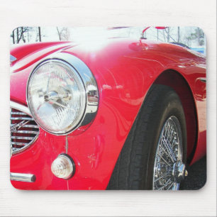Mousepad carro de esportes vermelho do vintage