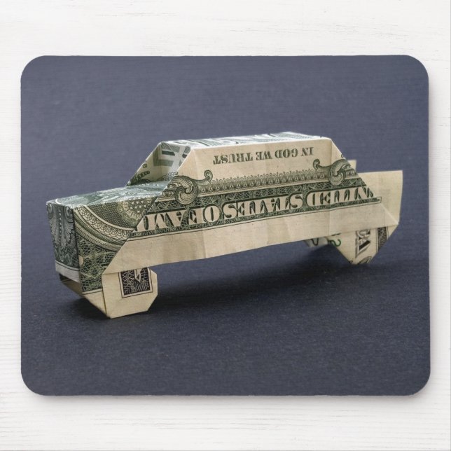 Mousepad Carro de Origami de Dinheiro (Frente)