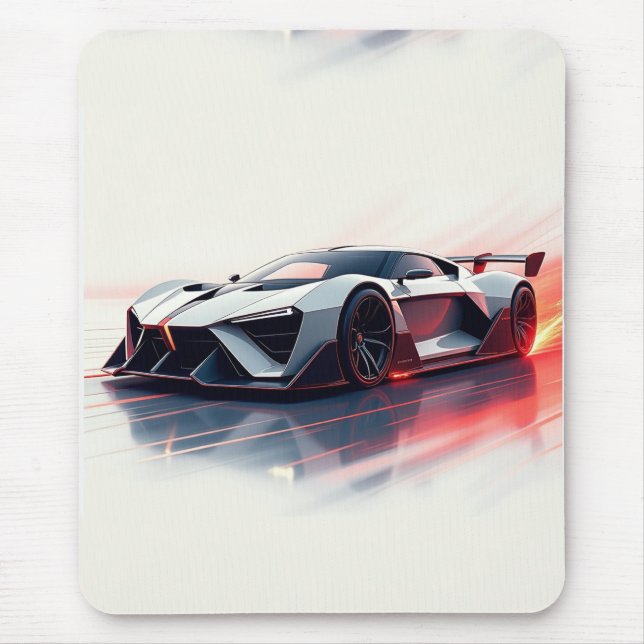 Mousepad Carro desportivo futurístico - Design inteligente  (Frente)