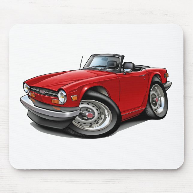 Mousepad Carro do vermelho de Triumph TR6 (Frente)
