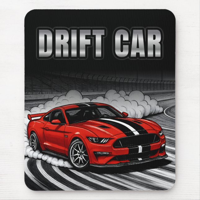 Mousepad Carro Drift Vermelho Muscle (Frente)