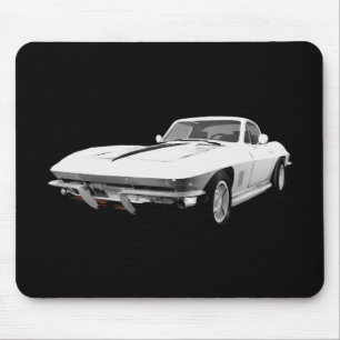 Mousepad Carro Esportivo Corvette 1967: Conclusão Branca: