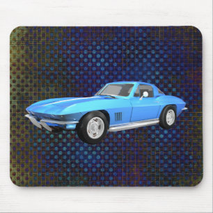 Mousepad Carro Esportivo Corvette 1967: Término Azul:Mouse