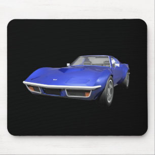 Mousepad Carro Esportivo Corvette 1970: Conclusão Azul