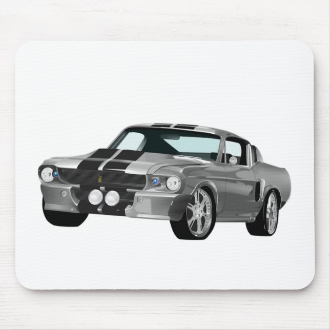 Mousepad Carro Muscular de Prata (Frente)