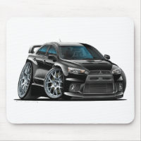 Carro preto de Mitsubishi Evo