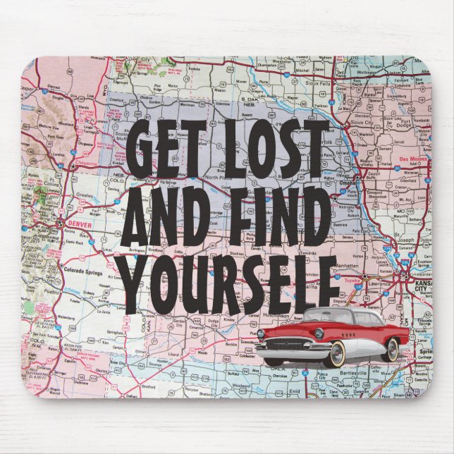 Mousepad Carro Retro no Roteiro (Frente)