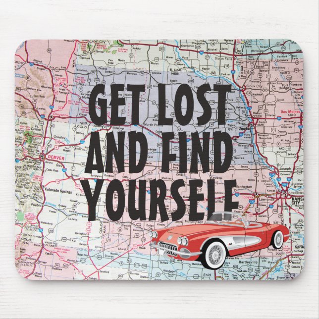 Mousepad Carro Retro no Roteiro do Mouse (Frente)