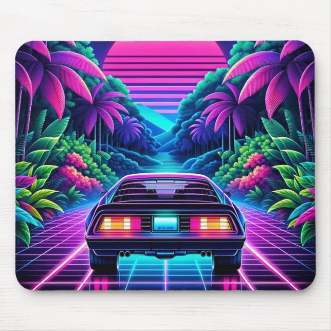 Mousepad Carro Retrowave (Frente)