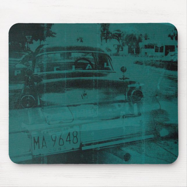 Mousepad Carro verde abstrato (Frente)
