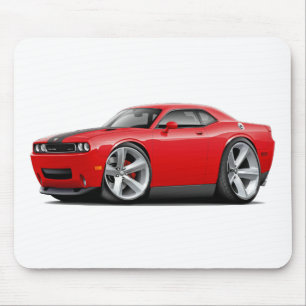 Mousepad Carro Vermelho-Preto do desafiador SRT8