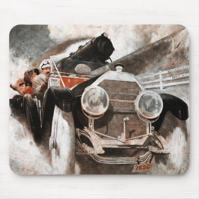 Mousepad Carro vs Comboio por William Harnden Foster (Frente)