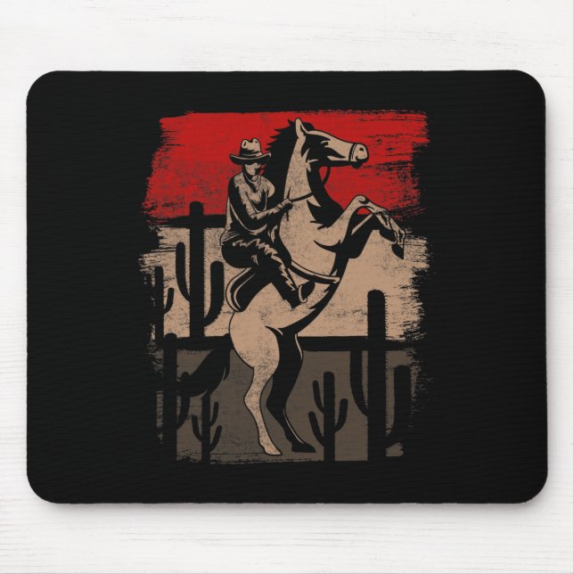 Mousepad Carroçaria Selvagem de Cowboy West Country Horseci (Frente)