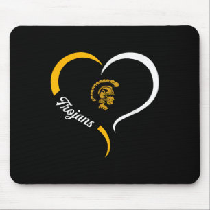 Mousepad Carrollton Trojans Logotipo Half Heart Slogan Hs
