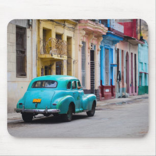 Mousepad Carros antigos nas ruas de Havana