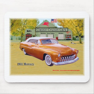 Mousepad Carros clássicos de Cruisin Mercury 1951 Mousrpad