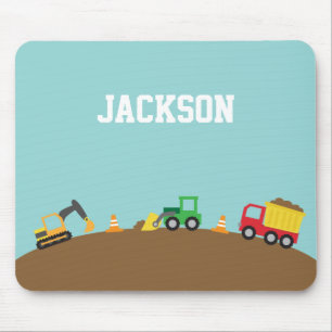 Mousepad Carros de Construção de Cute Personalizados