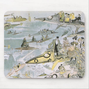 Mousepad Carros Futuristas de Ficção Científica Vintage, Tá