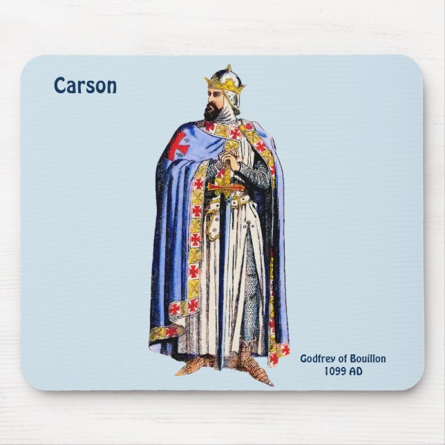 Mousepad CARSON ~ Godfrey Bouillon Costume~ Personalizado (Frente)