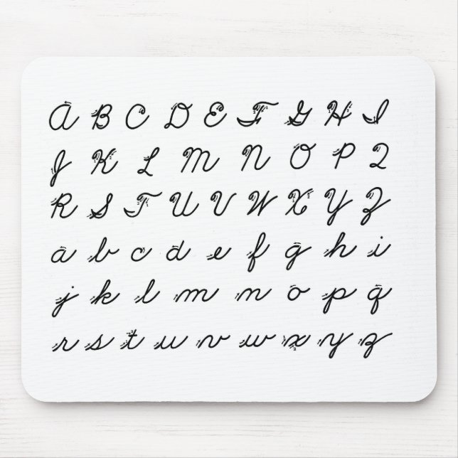 Mousepad carta cursive da escrita (Frente)