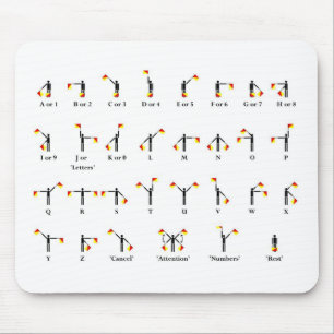 Mousepad Carta da bandeira do Semaphore