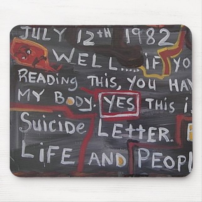 MOUSEPAD CARTA DE SUICÍDIO (Frente)