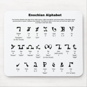 Mousepad Carta do alfabeto de Enochian