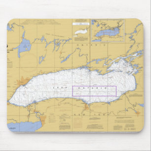 Mousepad Carta náutica do Lago Ontário