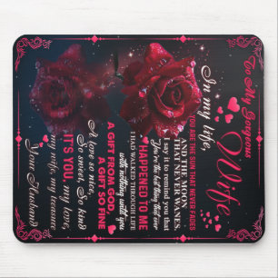 Mousepad Carta Para Minha Esposa Presente, Casal Adorável