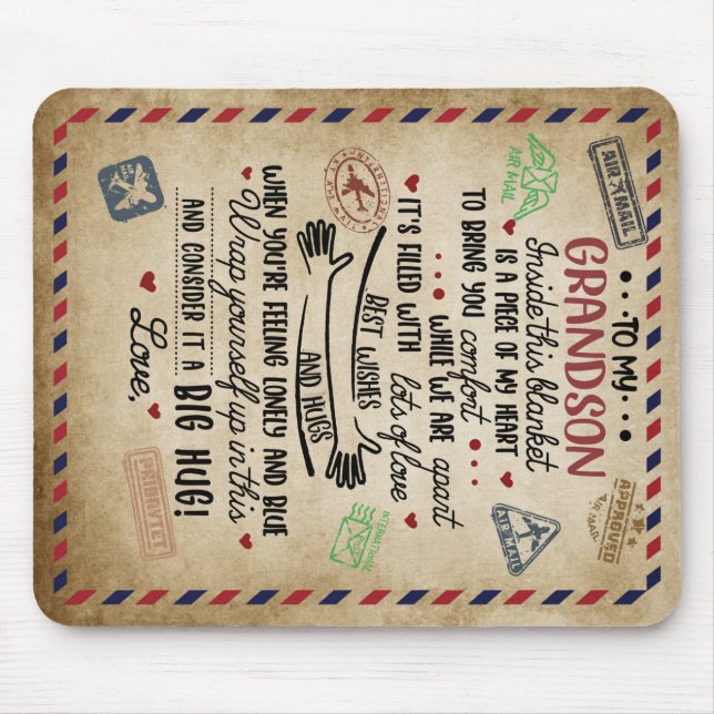Mousepad Carta Personalizada Ao Meu Grande Filho, Presente  (Frente)
