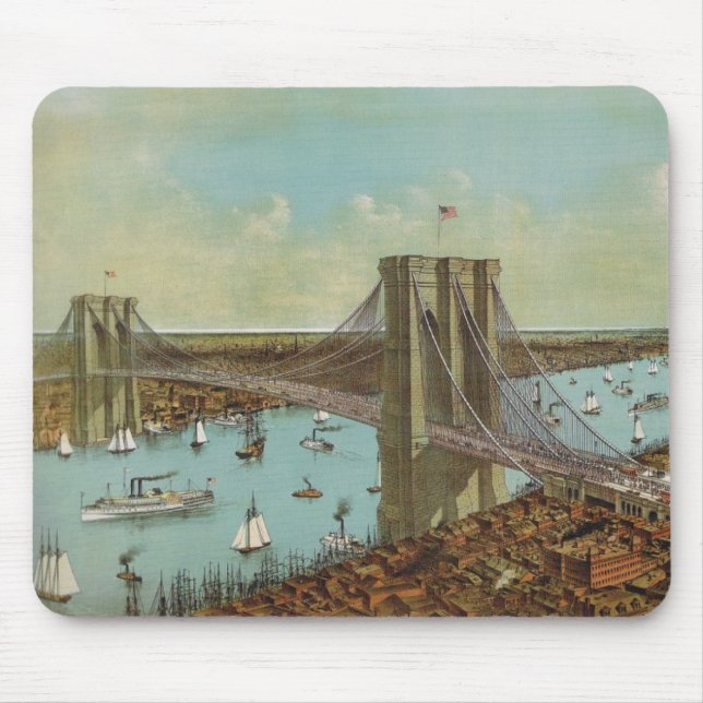 Mousepad Cartão da cor da ponte de Brooklyn (Frente)