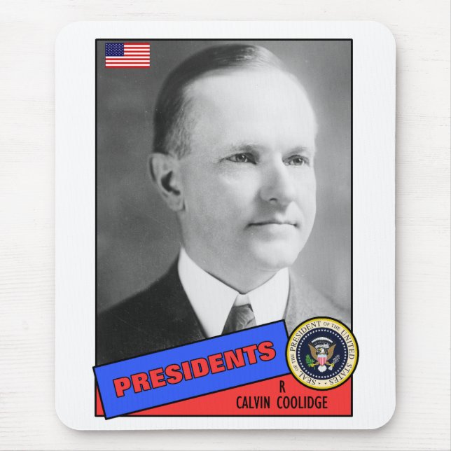 Mousepad Cartão de Beisebol Calvin Coolidge (Frente)