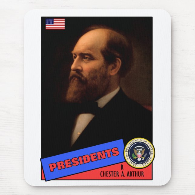 Mousepad Cartão de beisebol de Chester A. Arthur (Frente)