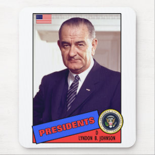 Mousepad Cartão de beisebol de Lyndon B. Johnson