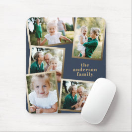 Mousepad Cartão de feriado para multifamília de fotografias