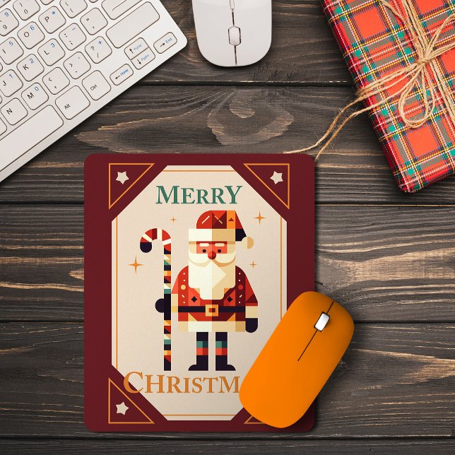 Mousepad Cartão de Natal do Papai Noel com Cané Docente (Criador carregado)
