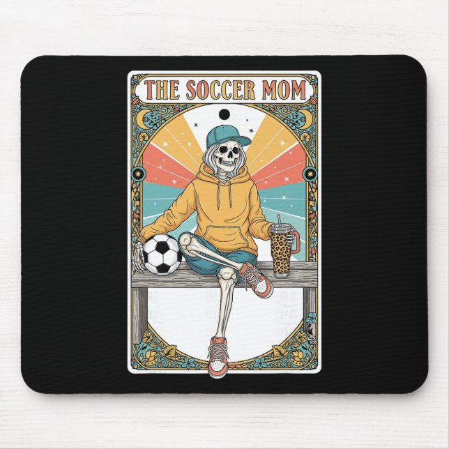Mousepad Cartão de Tarô de Mãe de Futebol Esqueleto Café By (Frente)