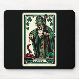 Mousepad Cartão de Tarot do Dia de São Patrício Engraçado V